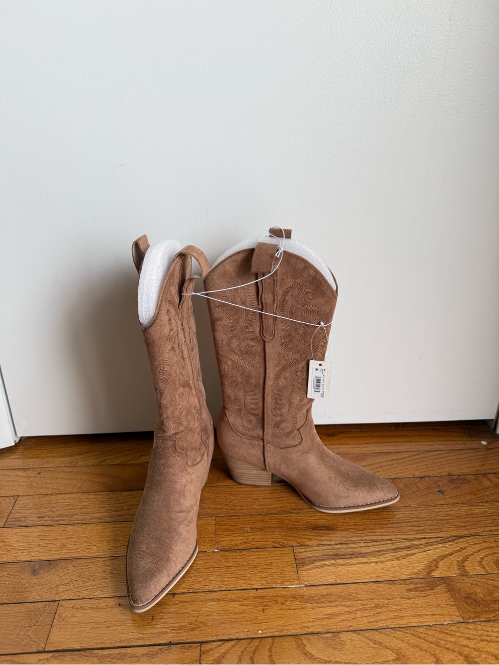 Altar'd State Taupe Suede Western Mid-Calf Boot - Picture 4 of 4